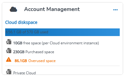 Account management gadget