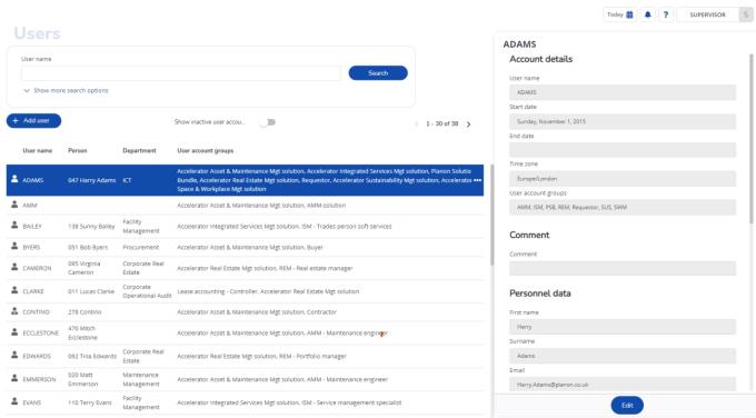 Account (list) web definition, renamed as Users