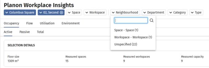 Filter options