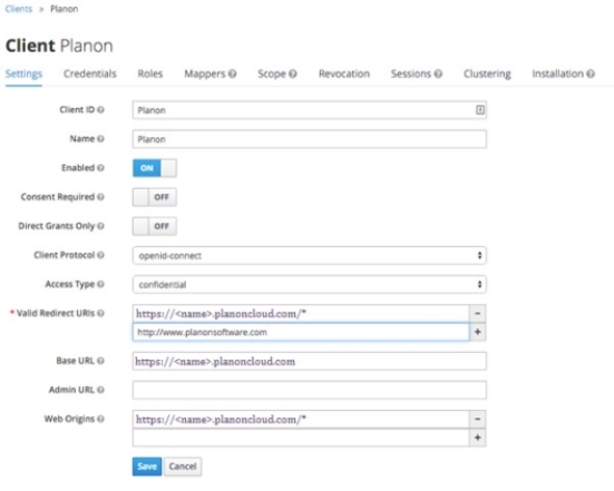 Example of the Valid Redirect URI field