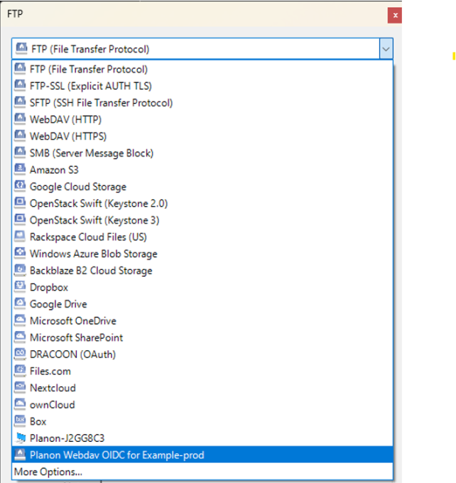 Multiple WebDAV locations