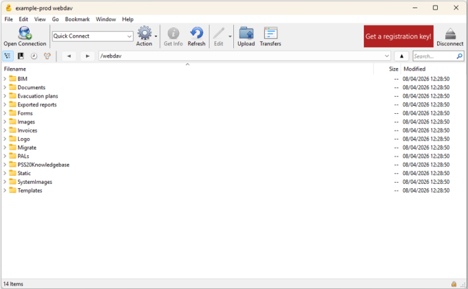 WebDAV location