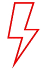 Red lightning bolt