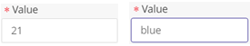 Screen capture displaying the Value field