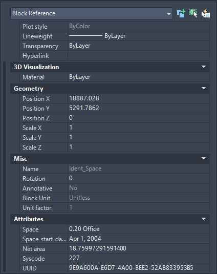 screen capture displaying the metadata fields to be filled in an AutoCAD drawing