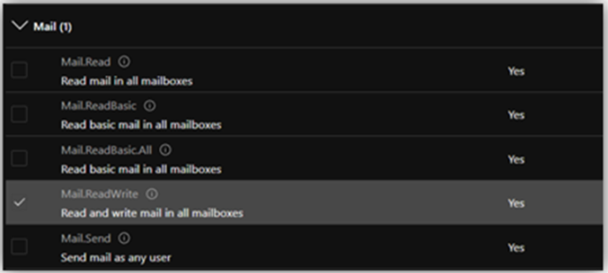 Permission settings 'in-the-lead'