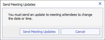 Send meeting updates dialog box.
