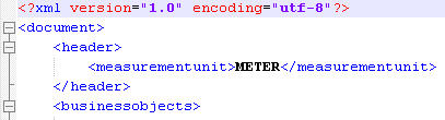 Measurement unit element inside the XML