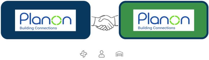 Image of linking two parties 'shaking hands'