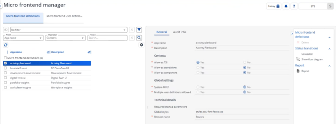 Micro frontend definitions