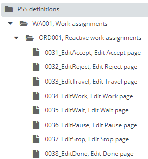Screen capture of listed 'Edit' web definitions