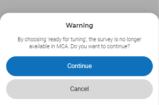 screen capture about warning when submit for tuning used