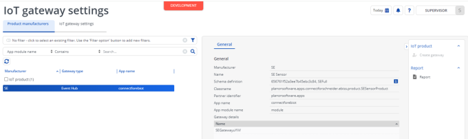 IoT gateway settings TSI and levels