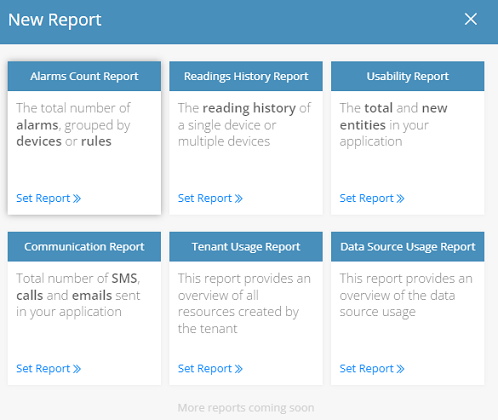 Overview of a new report window