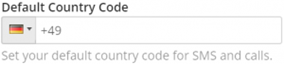 Country code box