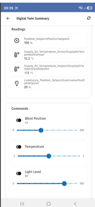 IoT controls in Live App