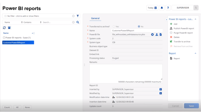 Power BI reports