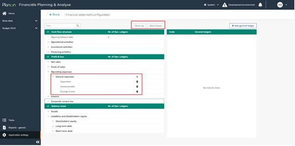 Settings Enterprise – Financial Statement Structure