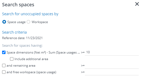 Search spaces