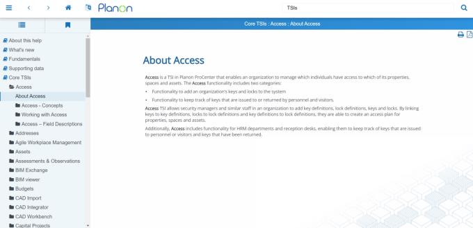 The selected TSI in the WebHelp