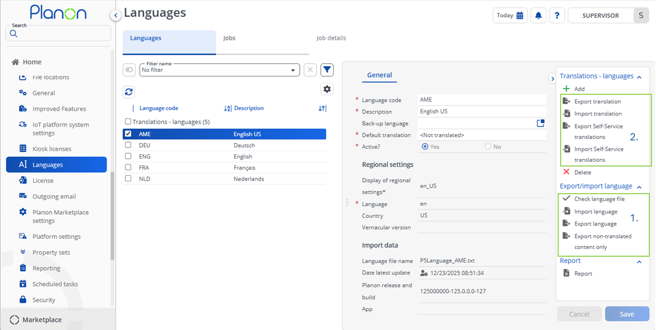 Managing translations